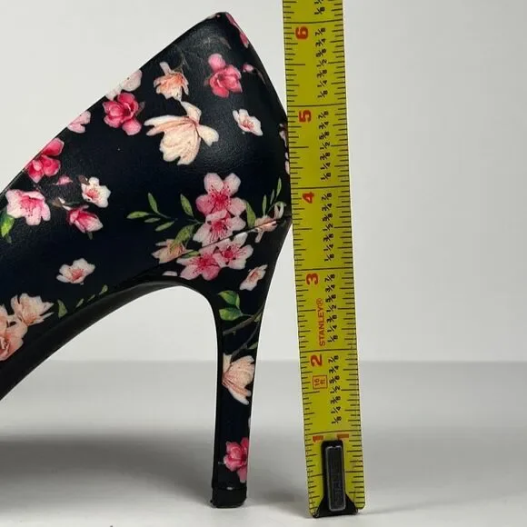 Kelly & Katie Sz 10 Navy Astivia Floral Pumps Heels Flowers Spring Pumps - Picture 8 of 11